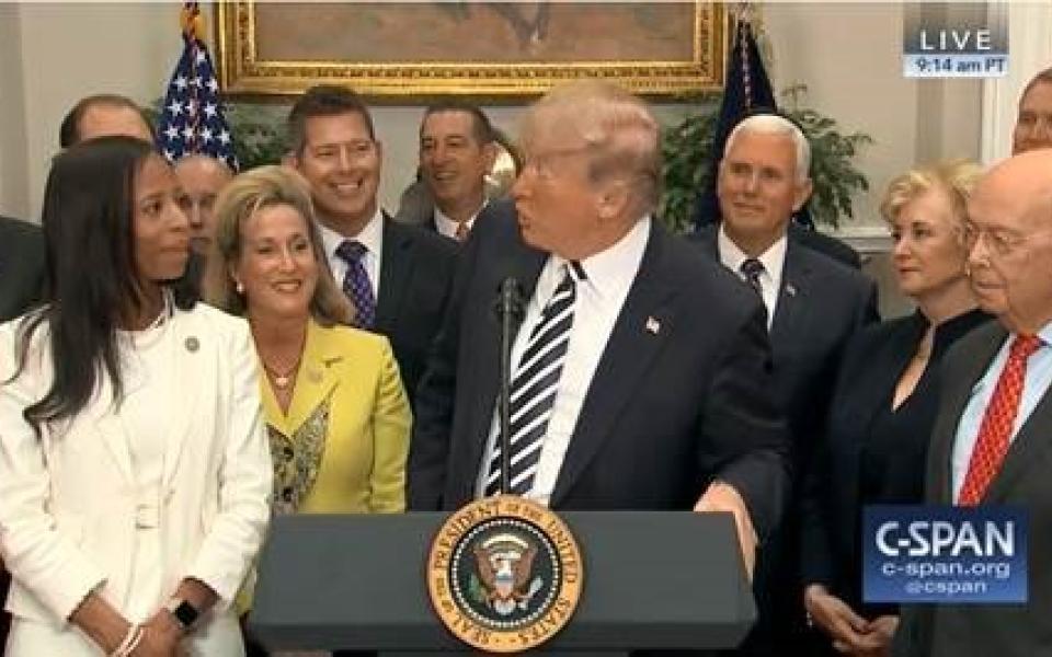 President Donald Trump and Rep. Ann Wagner
